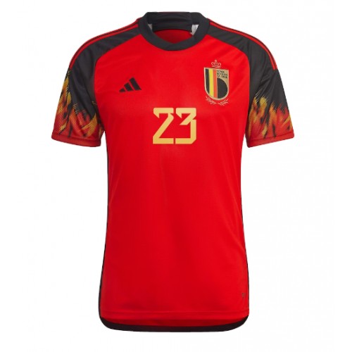 Belgia Michy Batshuayi #23 Hjemmedrakt VM 2022 Kortermet Belgia Michy Batshuayi #23 Hjemmedrakt VM 2022 Kortermet